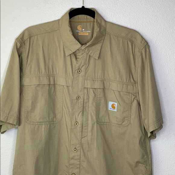 Carhartt Men’s Button Front Shirt Size Medium - Picture 2 of 14